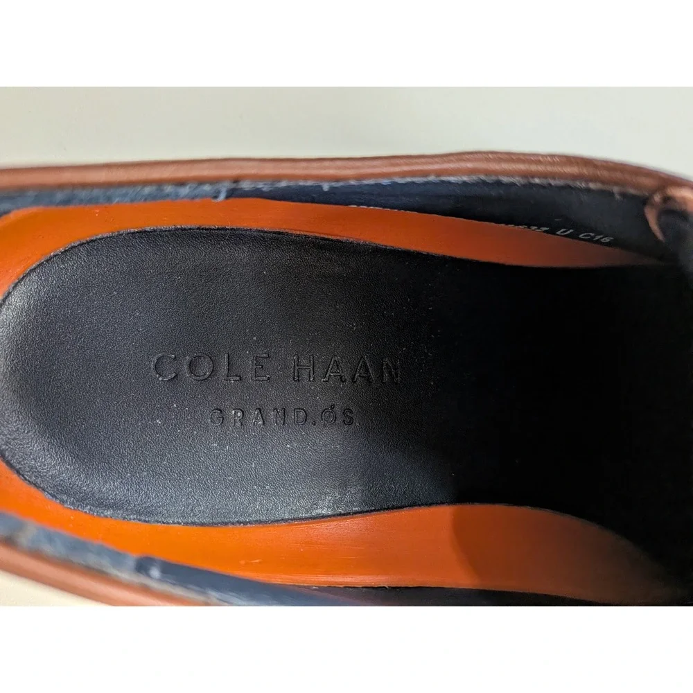 Cole Haan Mens Lenox Hill Cap Ox British Tan Leather Dress Shoes C11632 Size 8 M